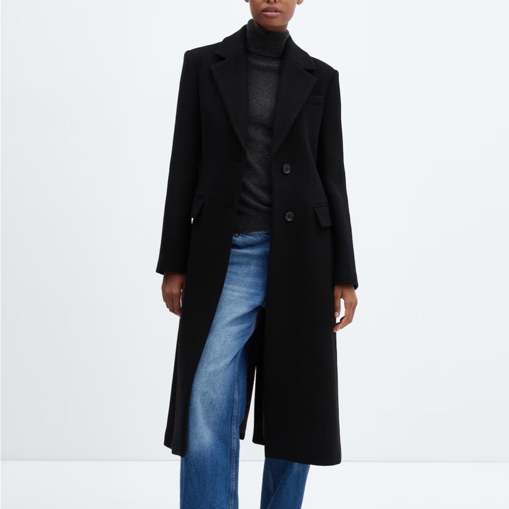 Mango Classic Wool Overcoat